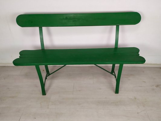 Vintage Green Garden Bench-EAD-1246684