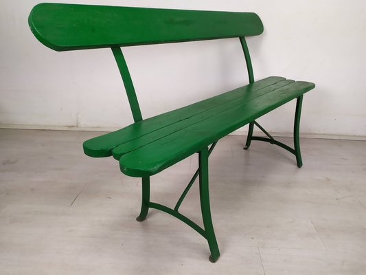 Vintage Green Garden Bench-EAD-1246684