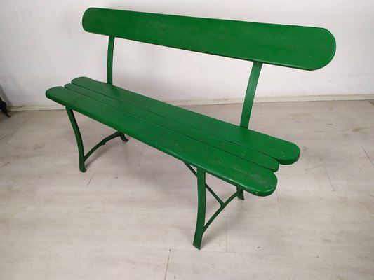 Vintage Green Garden Bench-EAD-1246684