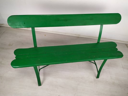 Vintage Green Garden Bench-EAD-1246684