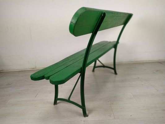 Vintage Green Garden Bench-EAD-1246684