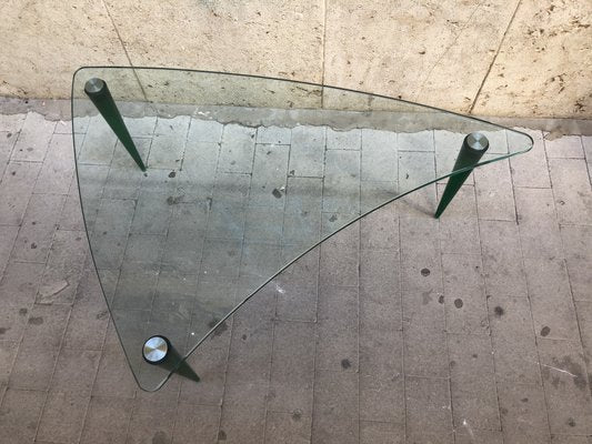 Vintage Green Glass Coffee Table, 1960s-OLY-1034891