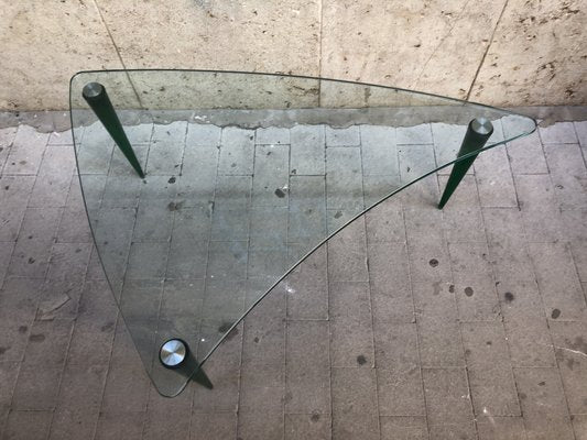 Vintage Green Glass Coffee Table, 1960s-OLY-1034891