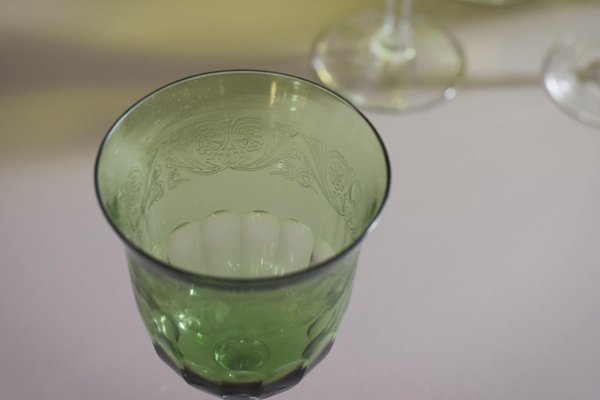 Vintage Green Glasses, 1890s, Set of 31-AOI-1724532