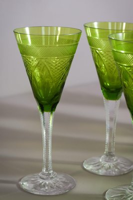 Vintage Green Glasses, 1890s, Set of 31-AOI-1724532