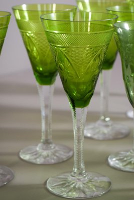 Vintage Green Glasses, 1890s, Set of 31-AOI-1724532