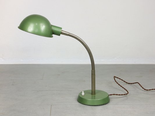 Vintage Green Gooseneck Table Lamp-HGJ-1299521