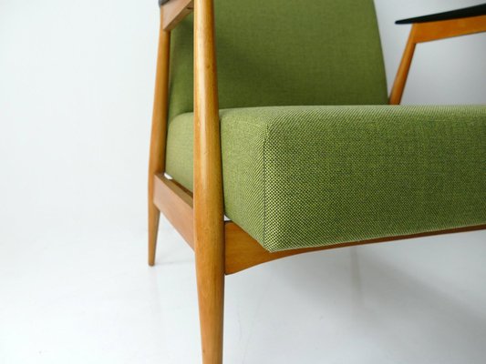 Vintage Green Lounge Chair in Beech, 1960s-HDN-1750302