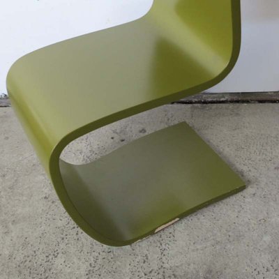 Vintage Green Plywood Dining Chairs, 1960s, Set of 4-WK-548722