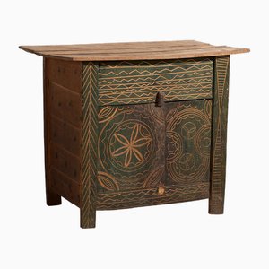 Vintage Green Primitive Style Chest of Drawers, 1920-ZNJ-2035296