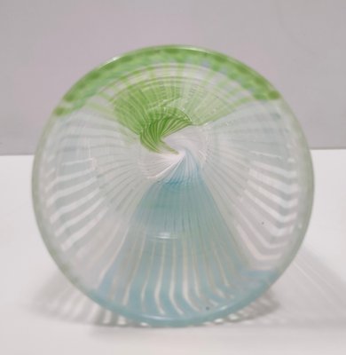 Vintage Green, White and Light Blue Murano Glass Vase attributed to Dino Martens, 1950s-JPQ-2035655