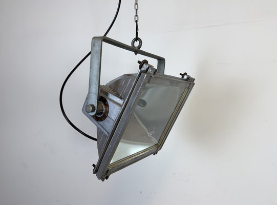 Vintage Grey Theater Spotlight with Glass Cover from Elektrosvit, 1980s-CGF-2043837