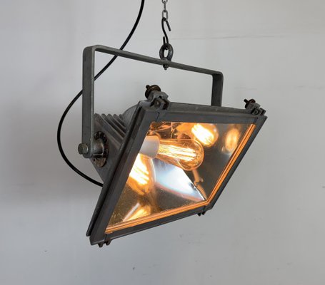 Vintage Grey Theater Spotlight with Glass Cover from Elektrosvit, 1980s-CGF-2043837