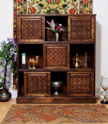 Vintage Hand Carved Bookshelf, 1990s-UZN-1442158