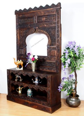 Vintage Hand Carved Wooden Hall Console Tables, 1990s-UZN-1409069