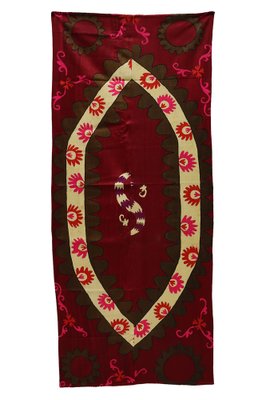 Vintage Hand Embroidered Suzani Wall Hanging, Uzbekistan, 1920s-UZN-1451170