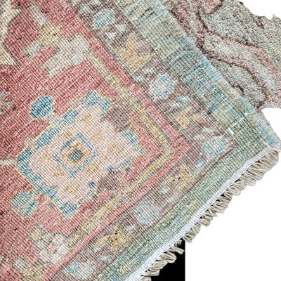 Vintage Hand-Knotted Afghan Rug-TCS-1359473