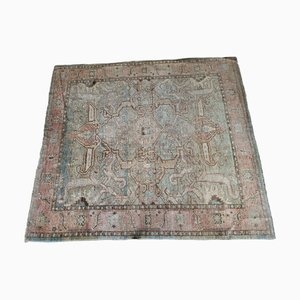 Vintage Hand-Knotted Afghan Rug-TCS-1359473