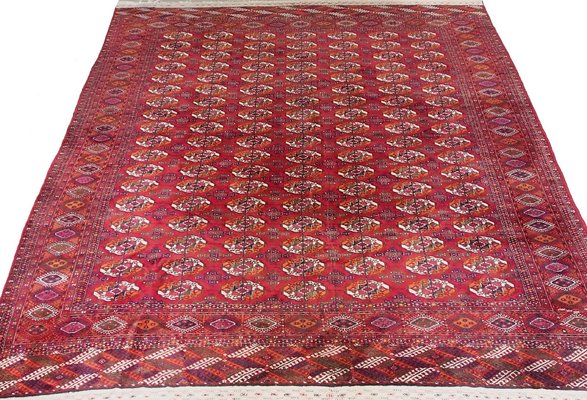 Vintage Hand-Knotted Bukhara Tekke Turkmen Rug, 1950s-UZN-1393440