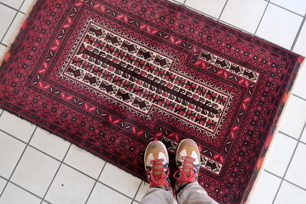 Vintage Handmade Afghan Baluch Prayer Rug, 1960s-JZV-1725696