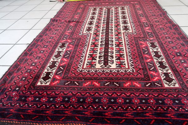 Vintage Handmade Afghan Baluch Prayer Rug, 1960s-JZV-1725696