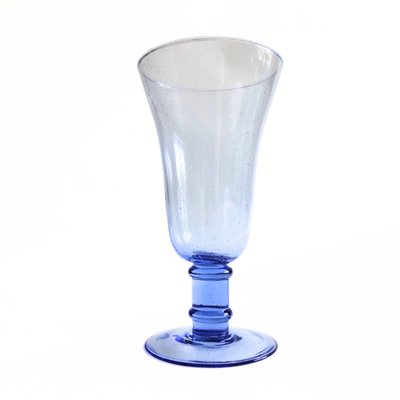 Vintage Handmade Blue Glass Vase from Åhlèns-JKV-1822212