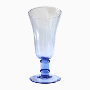 Vintage Handmade Blue Glass Vase from Åhlèns-JKV-1822212