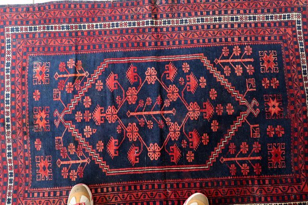 Vintage Handmade Caucasian Karabagh Rug, 1940s-JZV-1735203