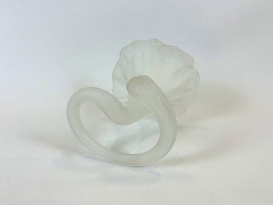 Vintage Handmade Frosted Glass Lilly Vase from Stiver, 1970s-ZCY-2027699