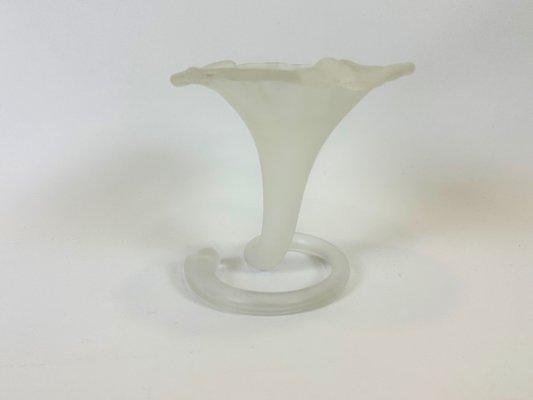 Vintage Handmade Frosted Glass Lilly Vase from Stiver, 1970s-ZCY-2027699