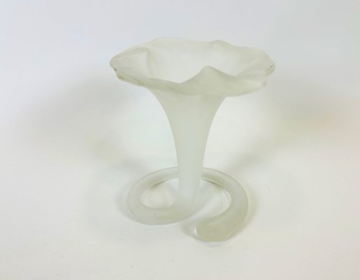 Vintage Handmade Frosted Glass Lilly Vase from Stiver, 1970s-ZCY-2027699