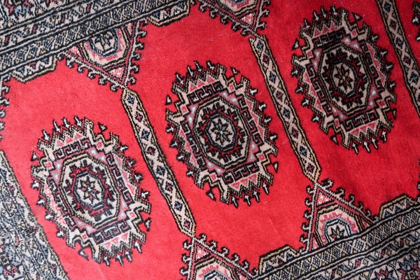 Vintage Handmade Uzbek Bukhara Rug, 1960s-JZV-1735199