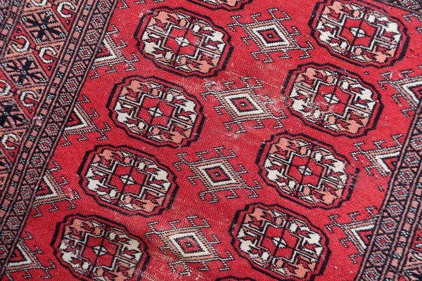 Vintage Handmade Uzbek Bukhara Runner Rug, 1960s-JZV-1735194