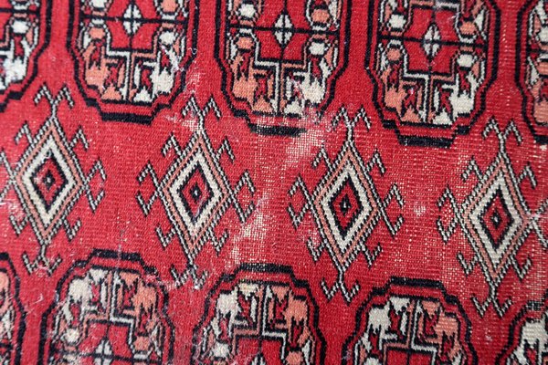 Vintage Handmade Uzbek Bukhara Runner Rug, 1960s-JZV-1735194