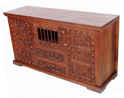 Vintage Handmade Wooden Cupboard, Afghanistan, 1950s-UZN-1415164