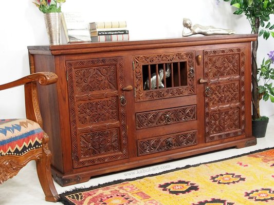 Vintage Handmade Wooden Cupboard, Afghanistan, 1950s-UZN-1415164