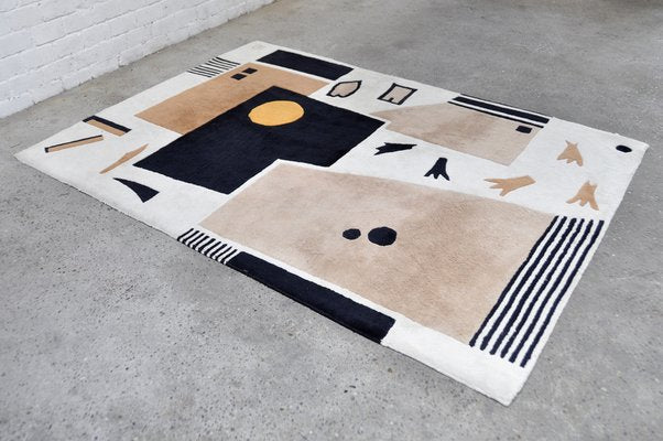 Vintage Handwoven Rug with Abstract Design, 1980s-WUY-973165