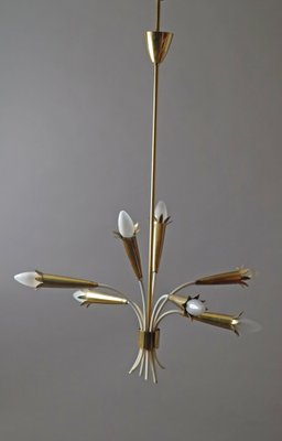 Vintage Hanging Lamp in Brass from Vereinigte Werkstätten, 1950s-ESB-1804047