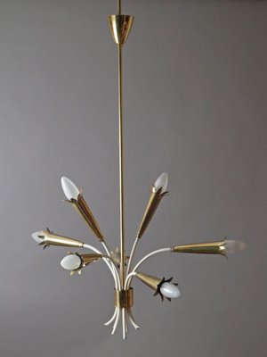 Vintage Hanging Lamp in Brass from Vereinigte Werkstätten, 1950s-ESB-1804047