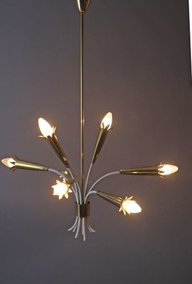 Vintage Hanging Lamp in Brass from Vereinigte Werkstätten, 1950s-ESB-1804047