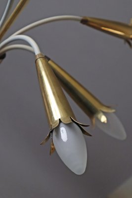 Vintage Hanging Lamp in Brass from Vereinigte Werkstätten, 1950s-ESB-1804047