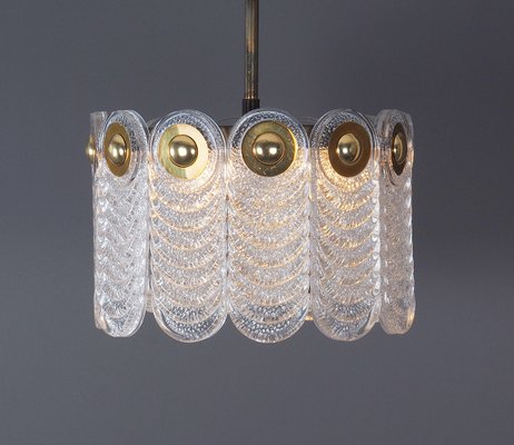 Vintage Hanging Lamp in Crystal and Brass from Kaiser Leuchten-SN-1344519