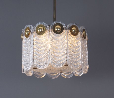 Vintage Hanging Lamp in Crystal and Brass from Kaiser Leuchten-SN-1344519