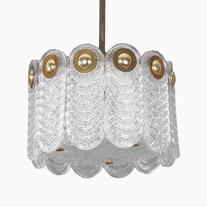 Vintage Hanging Lamp in Crystal and Brass from Kaiser Leuchten-SN-1344519