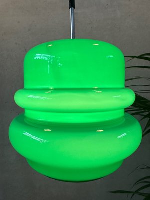 Vintage Hanging Lamp in Green Opaline-VUD-2031394