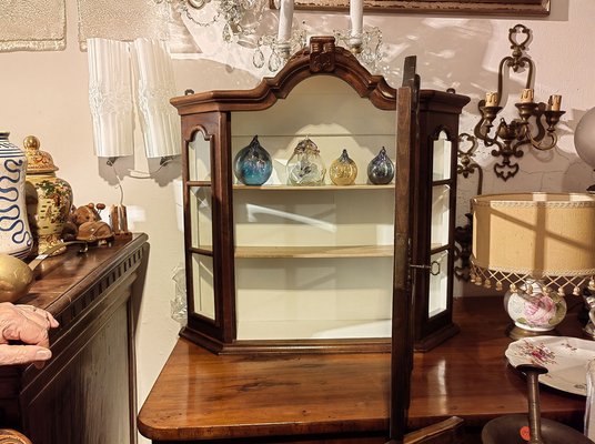 Vintage Hanging Showcase in Walnut, 1940s-ZFY-1749525