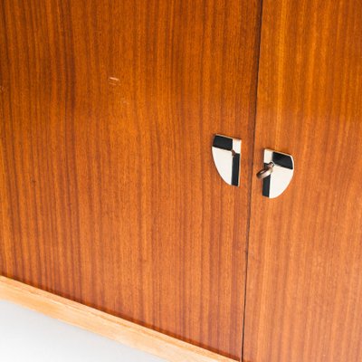 Vintage High Sideboard in Oak and Embero Veneered Wood, 1960s-ZFJ-2032068