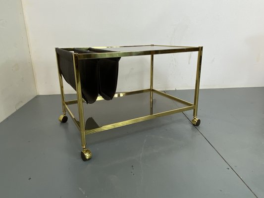 Vintage Hollywood Regency Brass and Glass Coffee Table from Maison Jansen, 1970s-DE-1738681