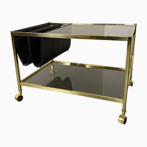 Vintage Hollywood Regency Brass and Glass Coffee Table from Maison Jansen, 1970s-DE-1738681