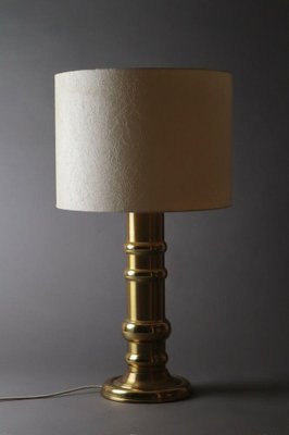 Vintage Hollywood Regency Column Table Lamp in Brass, 1970s-ESB-1376720